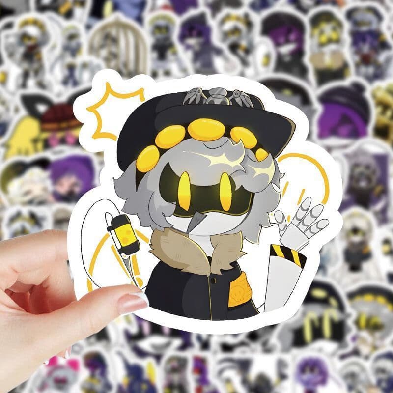 神兽王国无机杀手周边贴纸100张卡通动画创意行李箱笔记本装饰贴画自粘 100张【不重复】加一个盒子