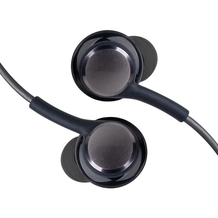 尼龙编织S8 S10线控带麦入耳式耳机手机通话耳机 黑色