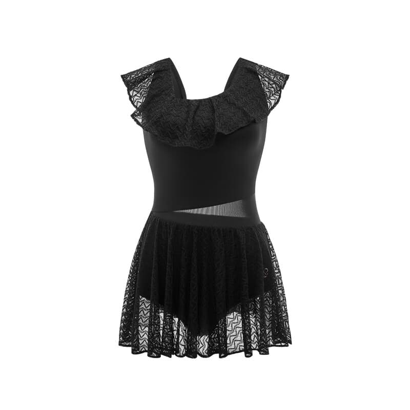 曼妮芬曼妮芬舒适无钢圈度假旅行连体泳衣女士性感蕾丝沙滩衣 黑色 M (160)