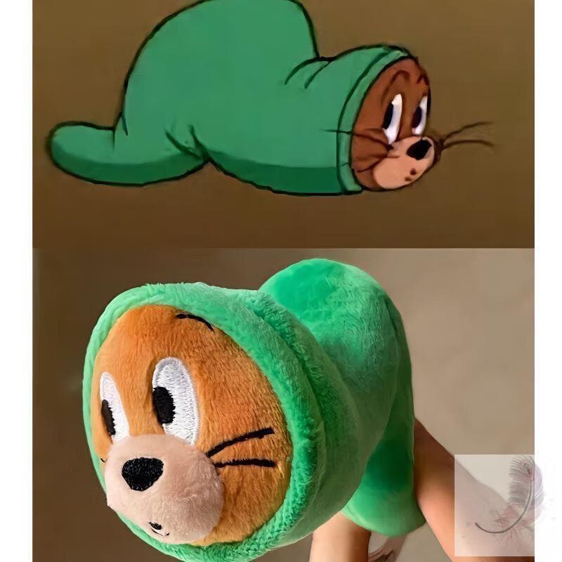 佳依乐猫和老鼠的玩偶毛毛虫杰瑞虫猫和老鼠毛绒包包挂件卡通公仔创意的 毛毛虫杰瑞2个闺蜜装强烈 其它大小