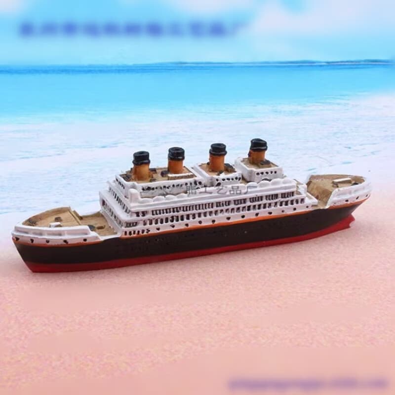模型 游轮船沉船玛丽王后豪华邮轮游客船仿真树脂礼物的 泰坦号
