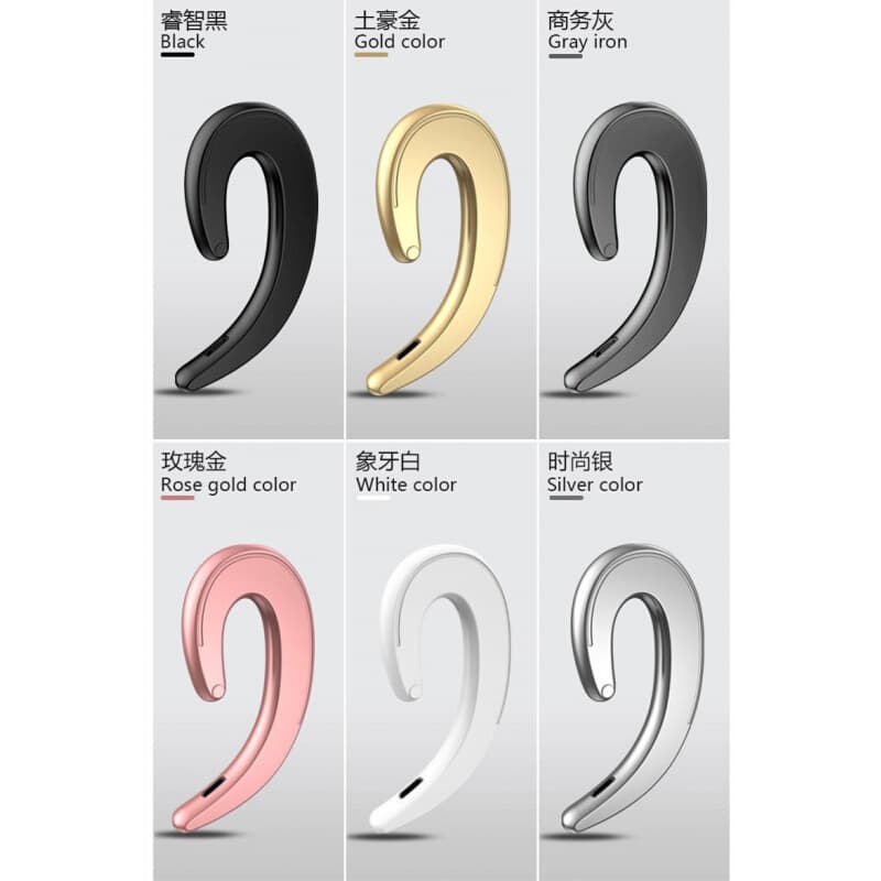 品怡 蓝牙耳机 车载迷你立体声不入耳 耳挂式无线运动蓝牙耳机 白色