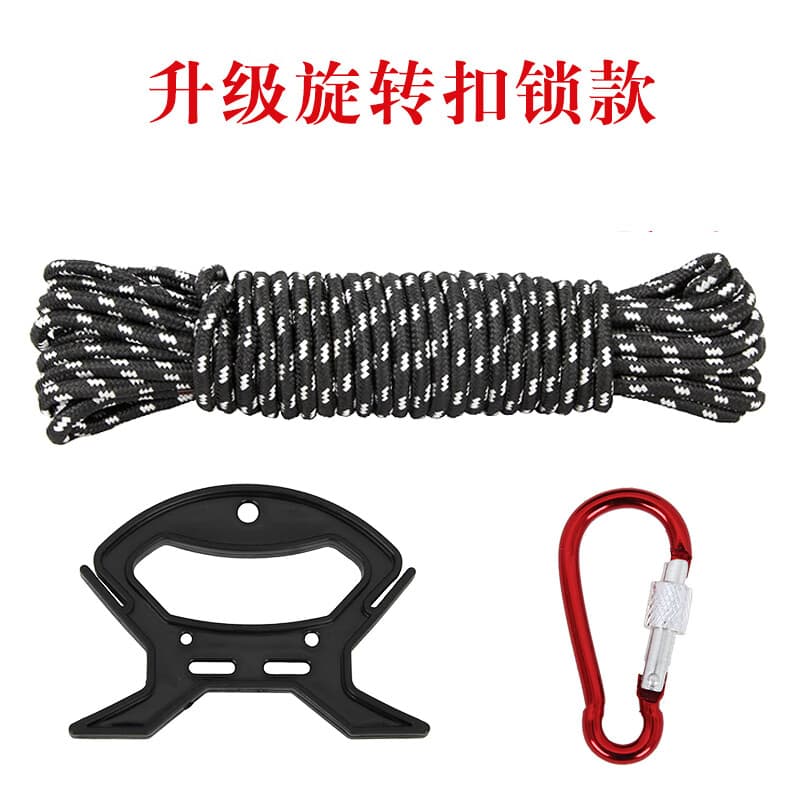 何健弓钓鱼打水绳加粗尼龙失手绳户外露营垂钓用品钓鱼打水桶提绳鱼桶绳 6毫米粗 10米长 升级款