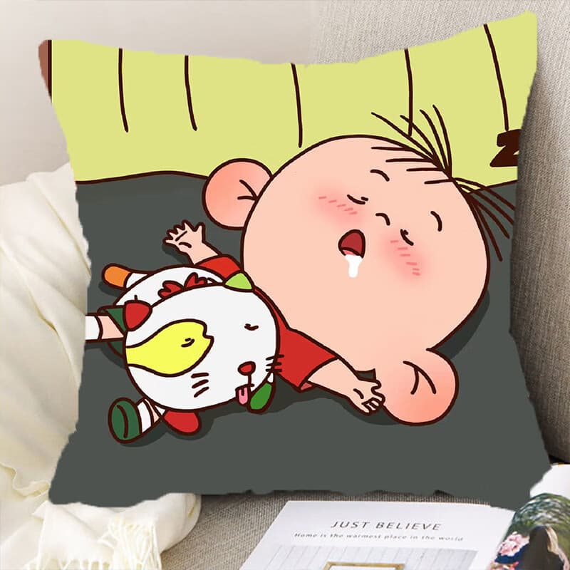 柯霸大耳朵图图周边抱枕 卡通儿童动漫枕头可爱宝宝午睡靠枕靠垫 1-双面同图 45x45厘米