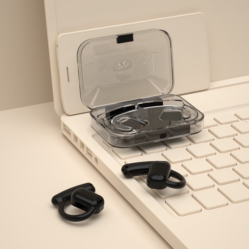 无线蓝牙耳机挂耳式5.2运动商务超长续航不入耳式气传导耳机批发 A6蓝牙耳机