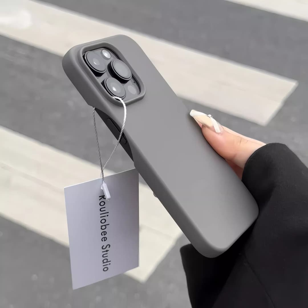 闪耐适用苹果14Pro手机壳iPhone13简约创意15Promax防摔硅胶软壳iPhone12/11新款半包保护壳 半包软壳-石墨灰 iPhone 11 Pro