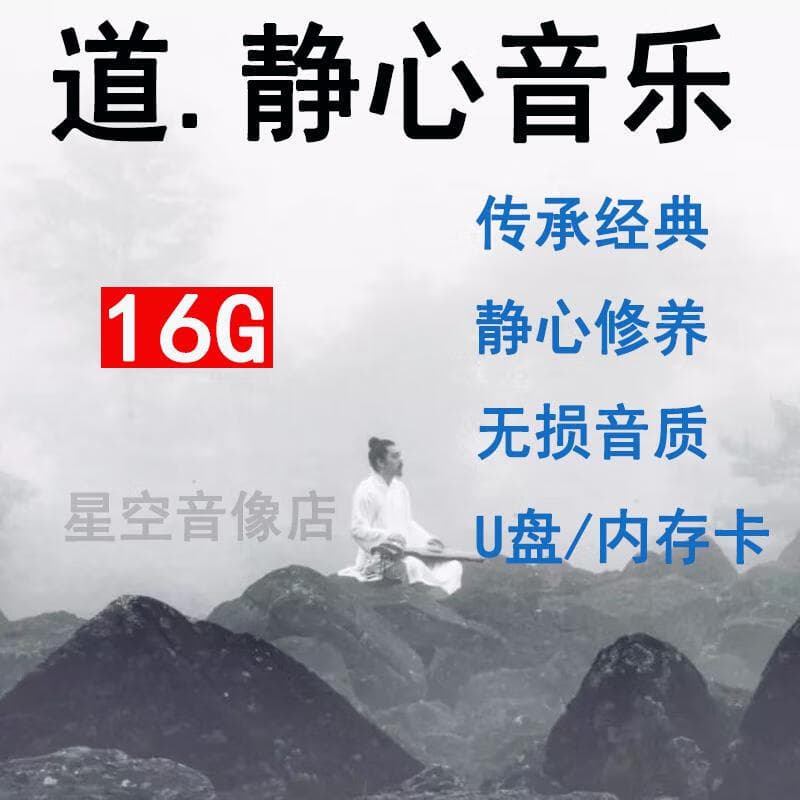 中国道家音乐u盘SDTF内存卡MP3汽车载放松解压静心轻音乐优盘 U盘500多首