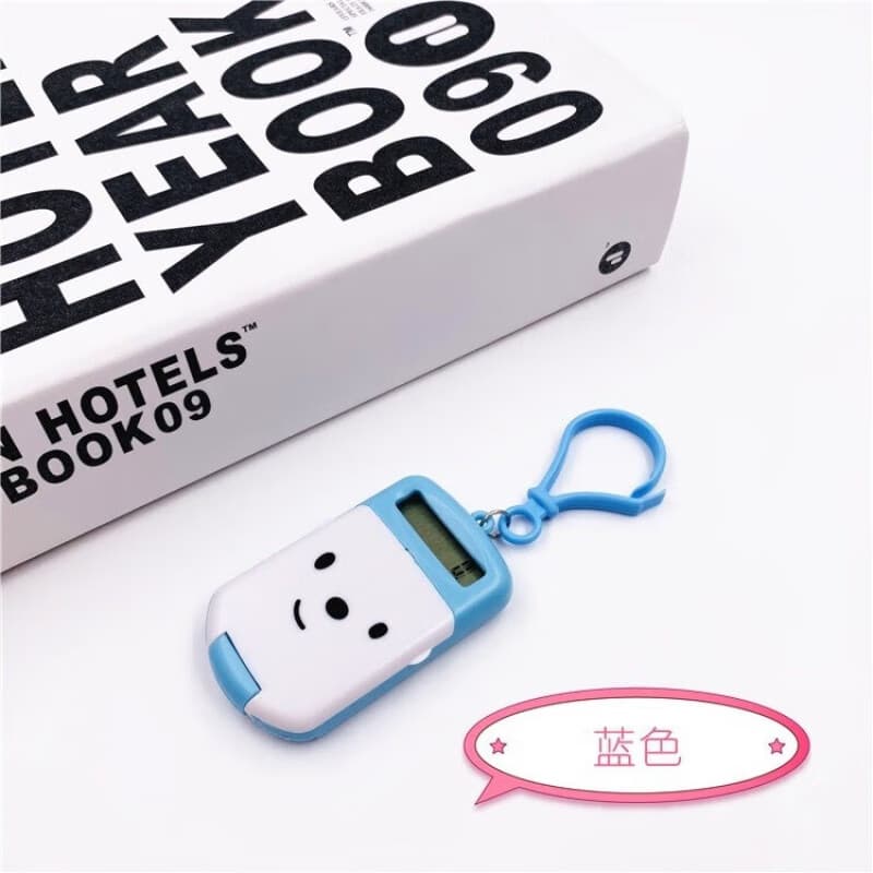 迷你mini表情计算器 学生考试专用计算器 钥匙扣计算器的 表情计算机蓝色