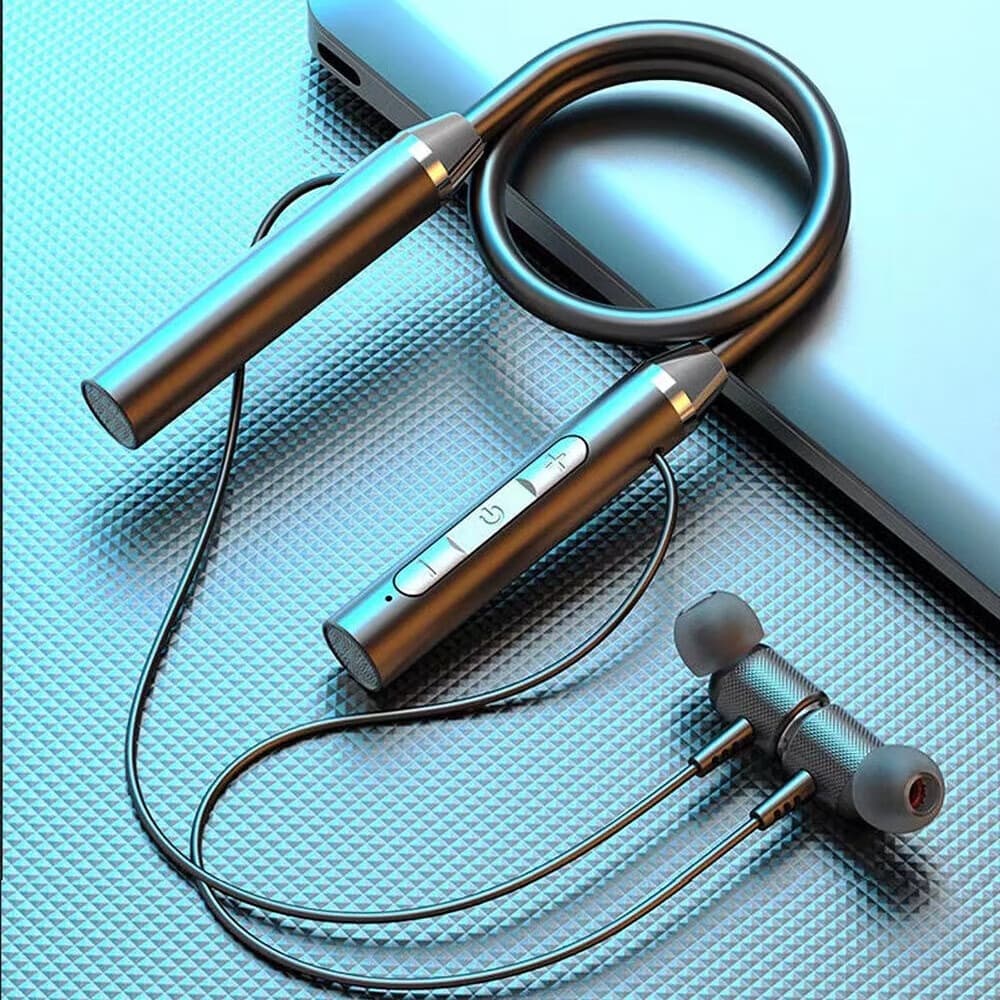 尚音格尚音格蓝牙耳机无线入耳式挂脖跑步运动耳机 白黑色