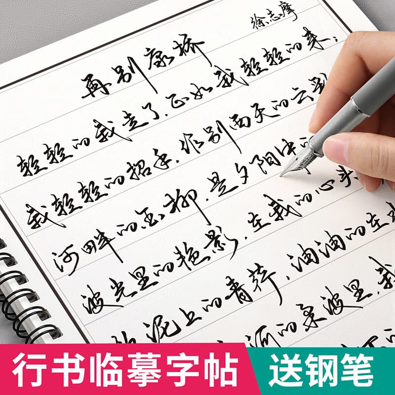 汉状元行书字帖成人练字行草临摹练字帖钢笔硬笔书法写字帖练字本初中生高中生大人速成草书每日一练 【行草全套3本】送1支钢笔
