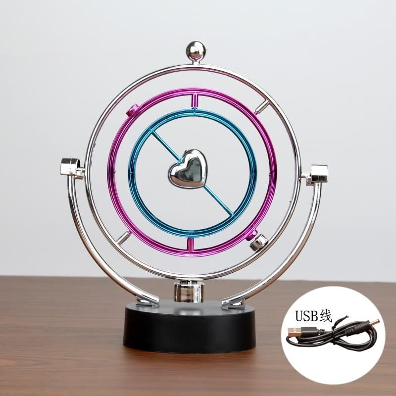 浑天仪欧式样板间书房桌面地球仪摆件新古典别墅卧室家居软品 605两用款式+线