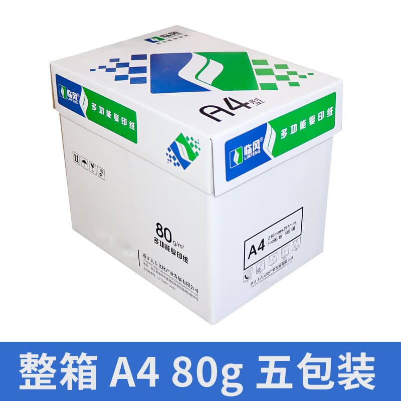 临风a4复印纸2500张整箱打印纸a4纸70g80g办公用纸草稿纸白纸热门 80g临风复印纸 A3(294*420)5包装