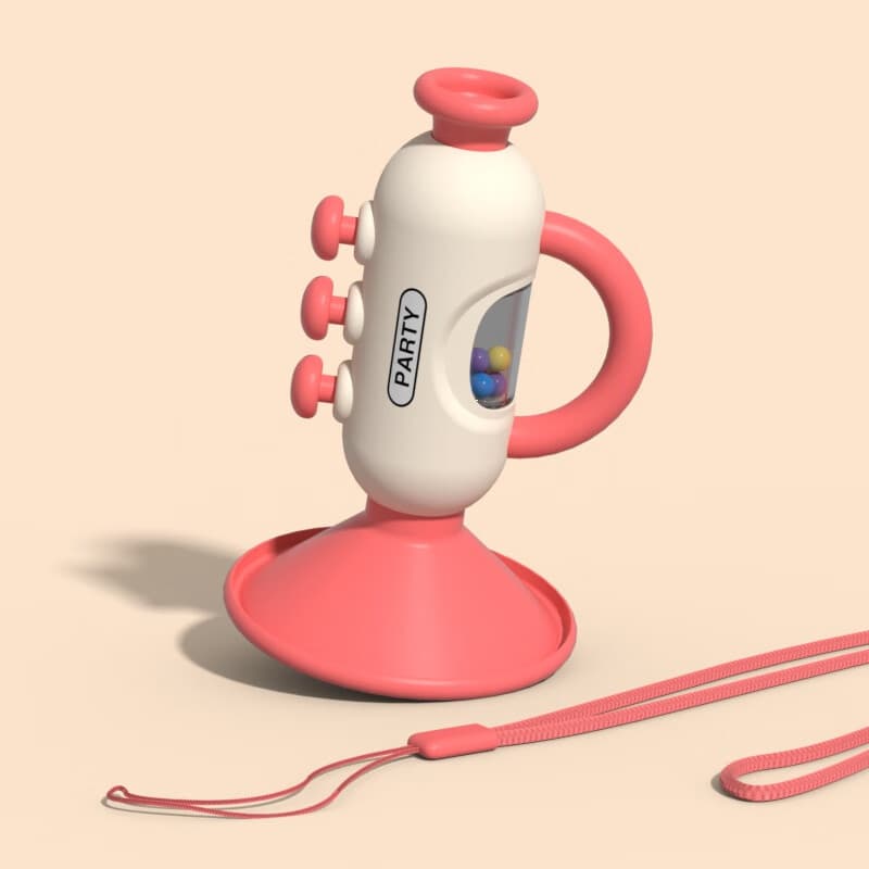 DCOUD小喇叭儿童玩具婴儿宝宝吹吹乐吹响乐器嗽叭口琴可吹的男女 送挂脖绳洛丽粉