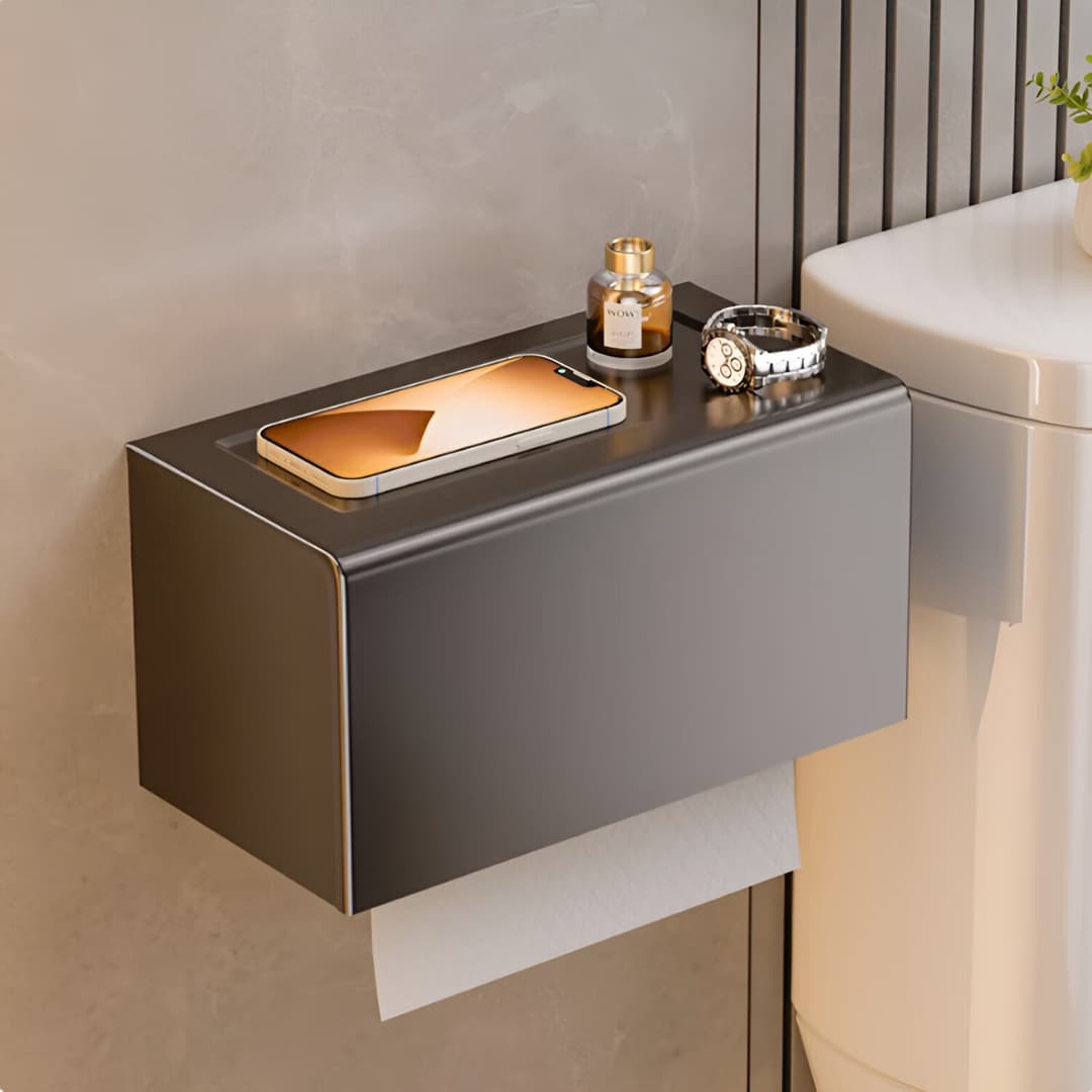 百字卫生间纸巾盒厕所抽纸盒置物架卷纸架挂壁式浴室免打孔卫生纸盒