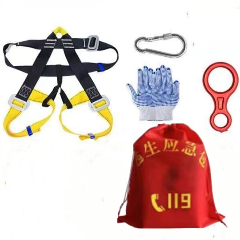 安全绳钢丝芯尼龙绳登山绳应急救援捆绑绳户外攀岩家用晾衣绳绳子 简易版单人套装不含绳子