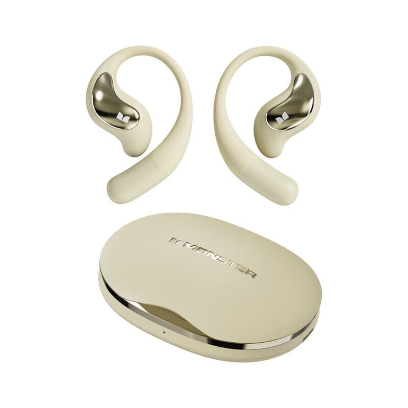 魔声（Monster）GT27无线蓝牙耳机不入耳开放式挂耳式蓝牙6.0运动生活防水跑步骑行游戏音乐耳机 皓月白