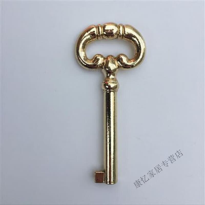 地落地钟机械开门钥匙配件老式复钟表挂钟摆钟专用铜上弦钥匙  8英 金色钥匙