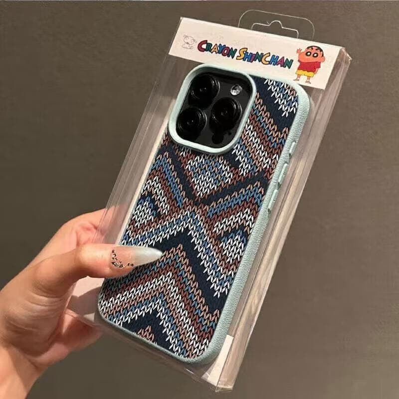 A皮纹款花纹适用苹果16promax手机壳iphone15全包13pro/12软 蓝色 iPhone XR