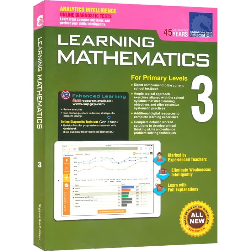 新加坡数学SAP Learning Mathematics 学习系列数学学习 小学数学教辅 英文原版进口 【学习系列】 三年级