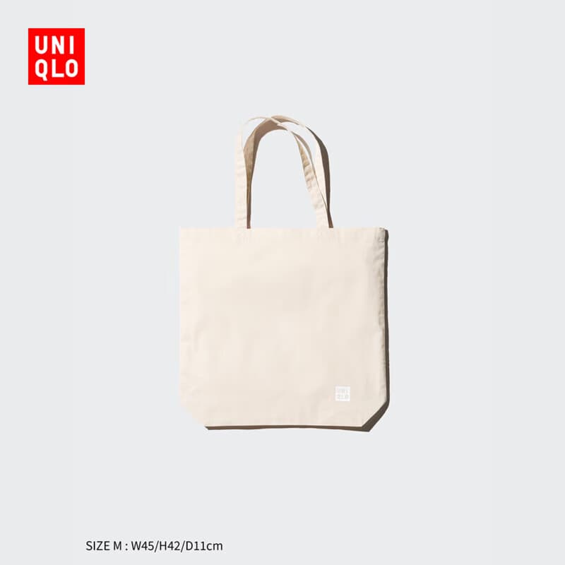 优衣库男装女装购物袋/棉质25秋冬新款M码480058 01 乳白色 M