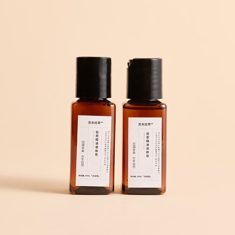 灵禾天然精油浓郁暖香洗发沐浴皂男女士蓬松滋润细肤舒缓芳疗玫瑰 岩茶F+M组合