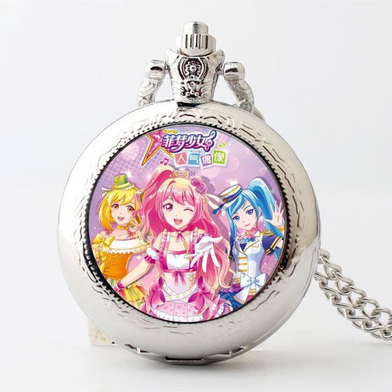 动漫周边菲梦少女卡片挂表飞梦助理高颜值怀表挂玩具卡通装饰 A款 A款