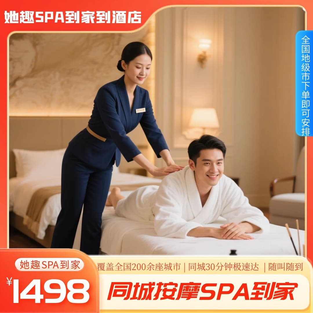 【高端SPA服务】轻柔芳香SPA125分钟|同城按摩到家服务|附近按个摩|30分钟极速达|覆盖200余城|0 1新人免运费