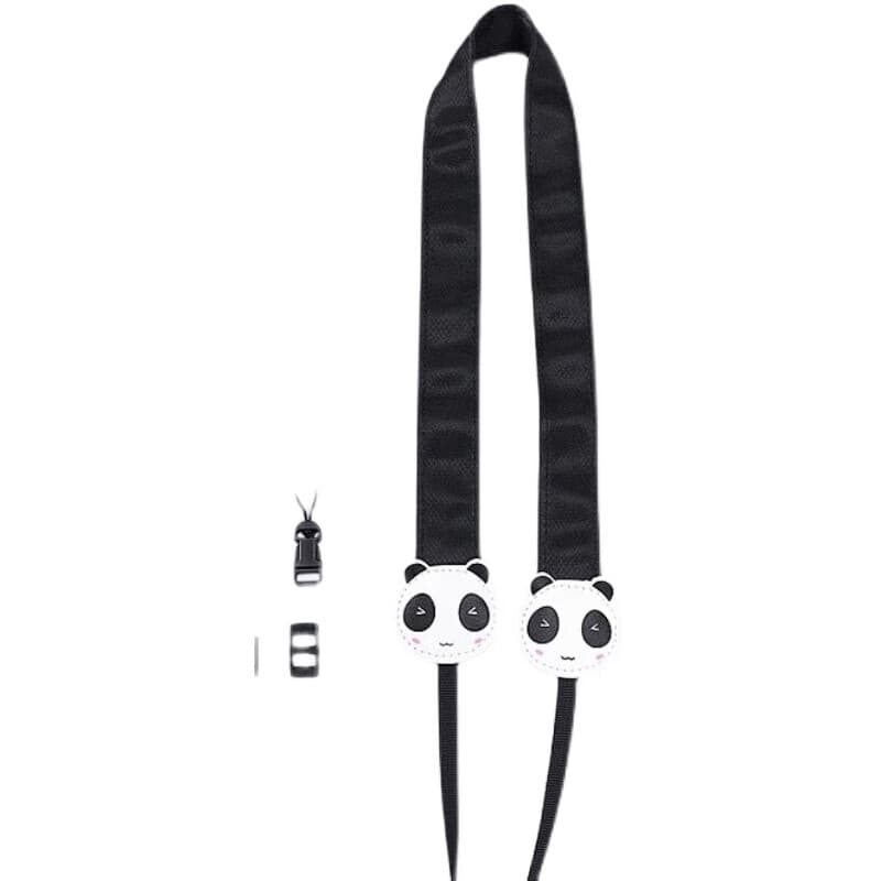 沃尔夫冈相机腕带手腕带快拆微单手绳肩带适用佳能索尼富士微单反肩带斜挎快挂脖绳相机配件 小熊猫肩带(带快拆)