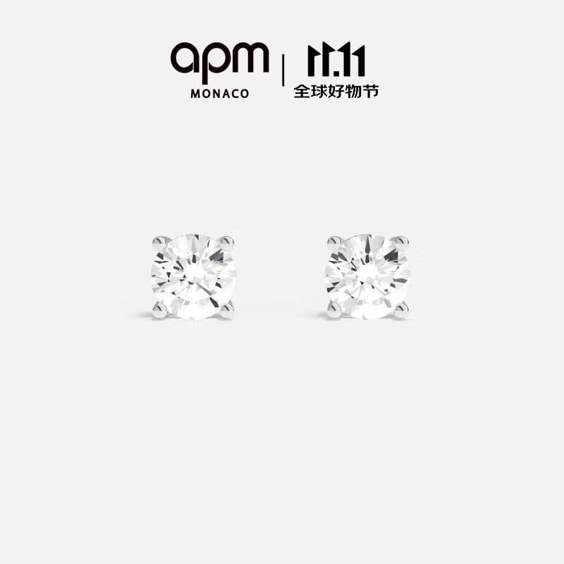 APM Monaco圆形耳钉耳环耳饰耳坠时尚饰品礼物送女友