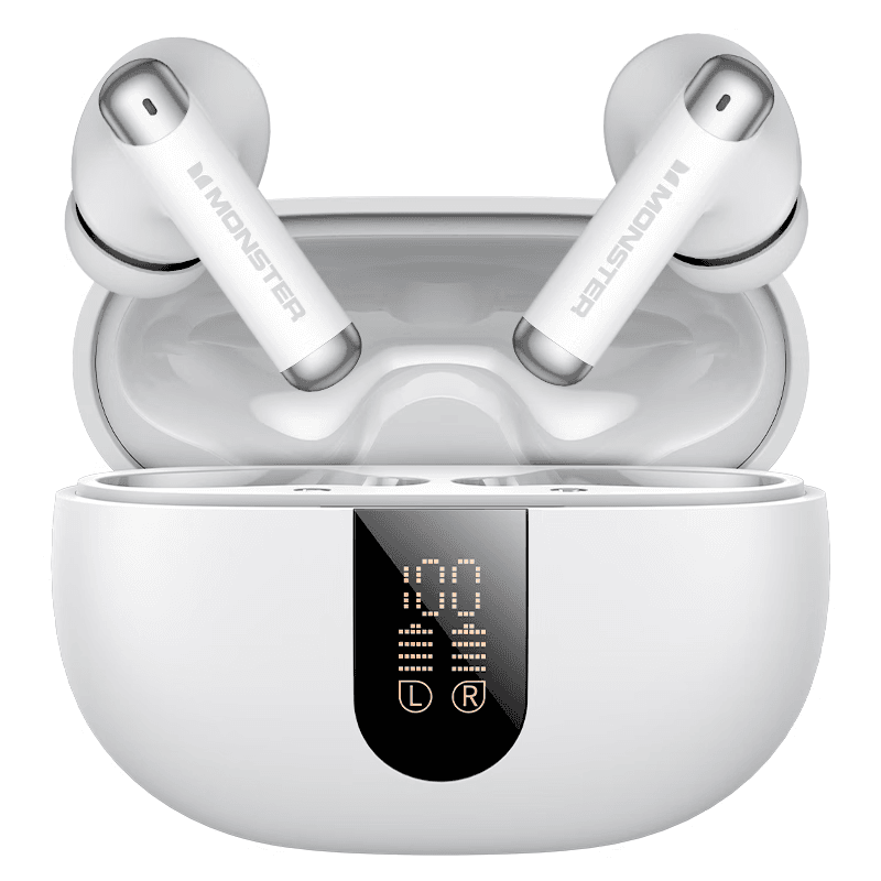 魔声（Monster）N-Lite 211真无线 入耳式游戏耳机 蓝牙无线连接 跑步运动耳机通话降噪 白色