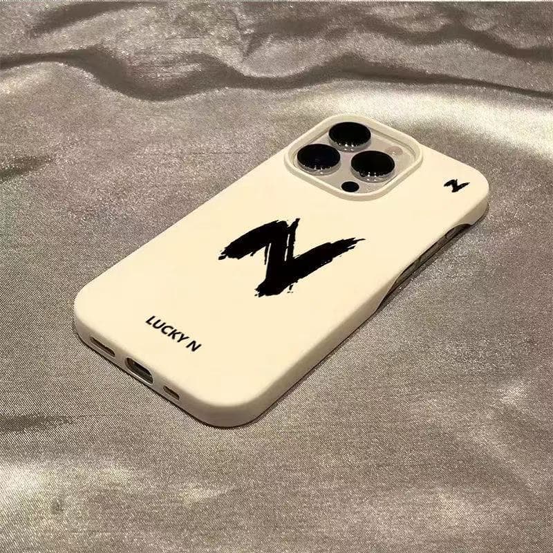 A半包款字母N适用苹果16PRO/15手机壳iPhone14/12/11软壳13/X/7 白色 iPhone 16