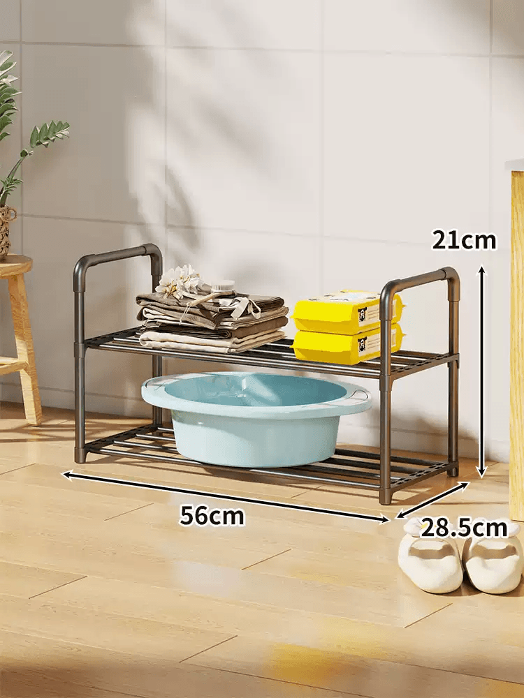 咏幻卫生间置物架落地浴室化妆品洗漱台储物架子厕所洗手间沐浴用品架 两层中号 2层