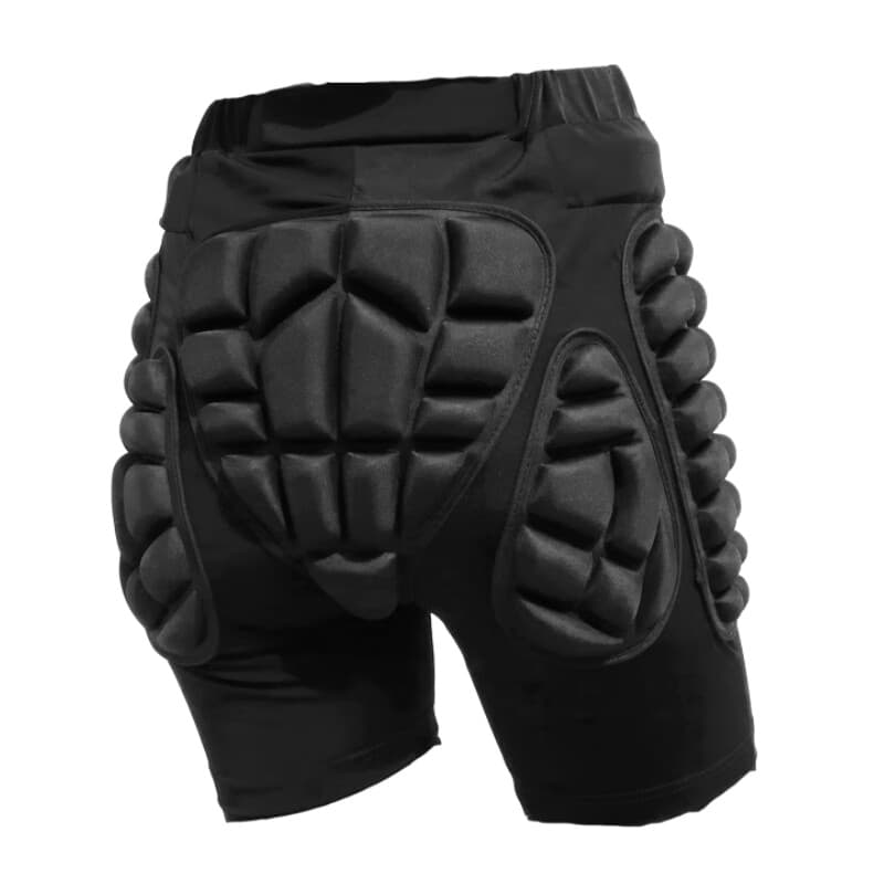 茵卡布轮滑屁股防摔垫 儿童护臀裤 轮滑裤滑雪护臀滑板装备溜冰护具 黑色护臀裤 XS