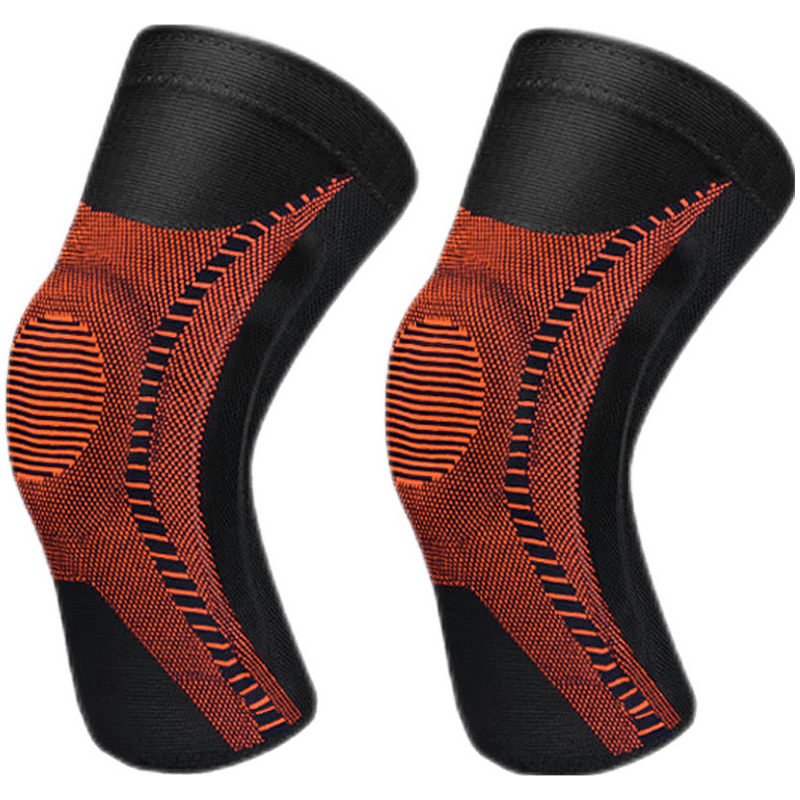 大行（DAHON）自行车配件骑行运动护膝护具户外跑步篮球登山装备男女通用两只装 黑橙 XL