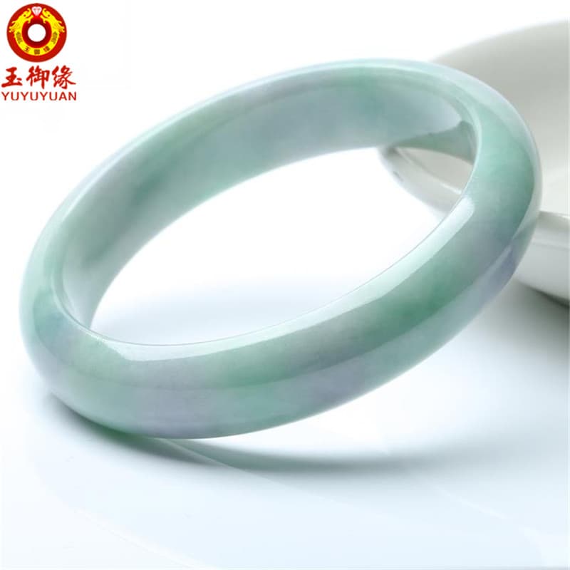 玉御缘 翡翠玉石手镯女玉镯子手饰翠玉手环女友妈妈礼物 翡翠手镯1款 53-54